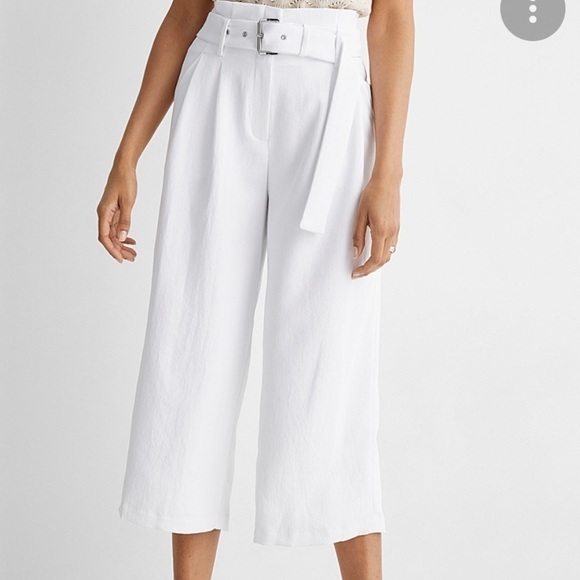 Michael Kors belted woven crop pants size 4 - Picture 1 of 8